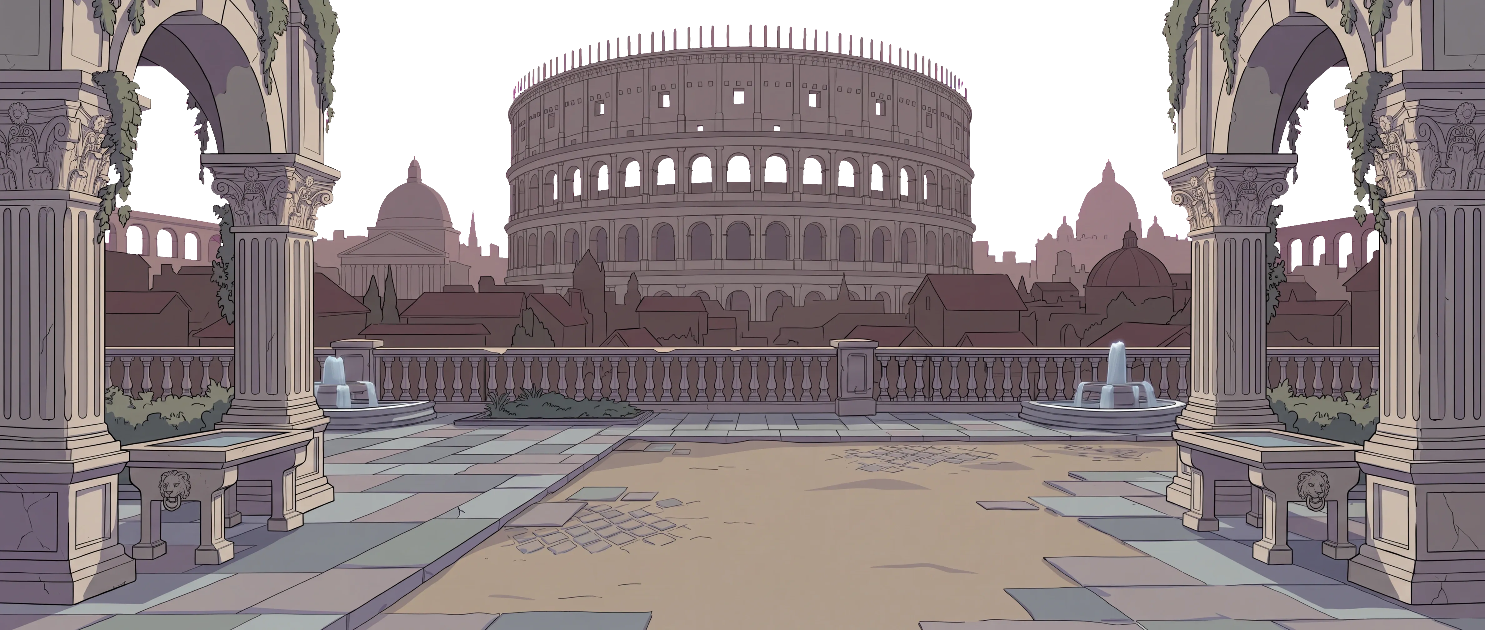 Colosseum Terrace, a landscape in the Ruins