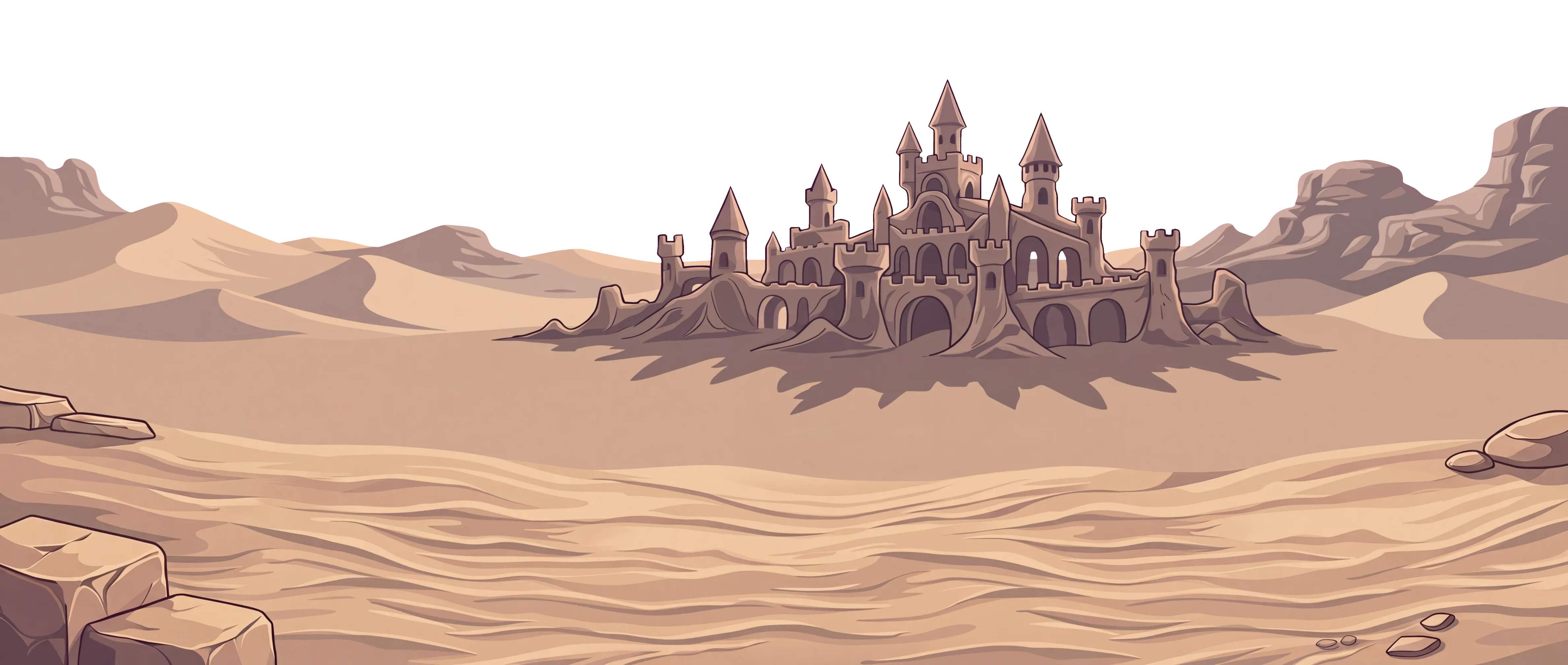 Sand Castles, a landscape in the Wasteland