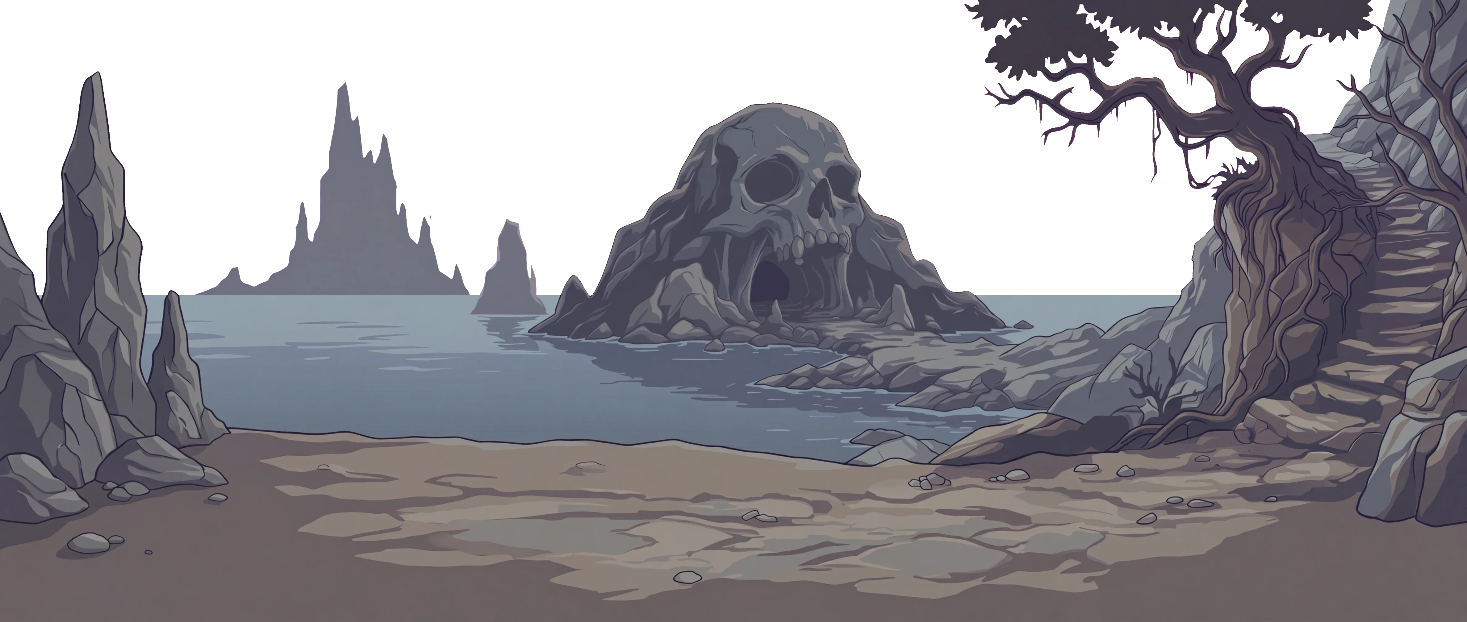 Skull Cove, a landscape in the Reach
