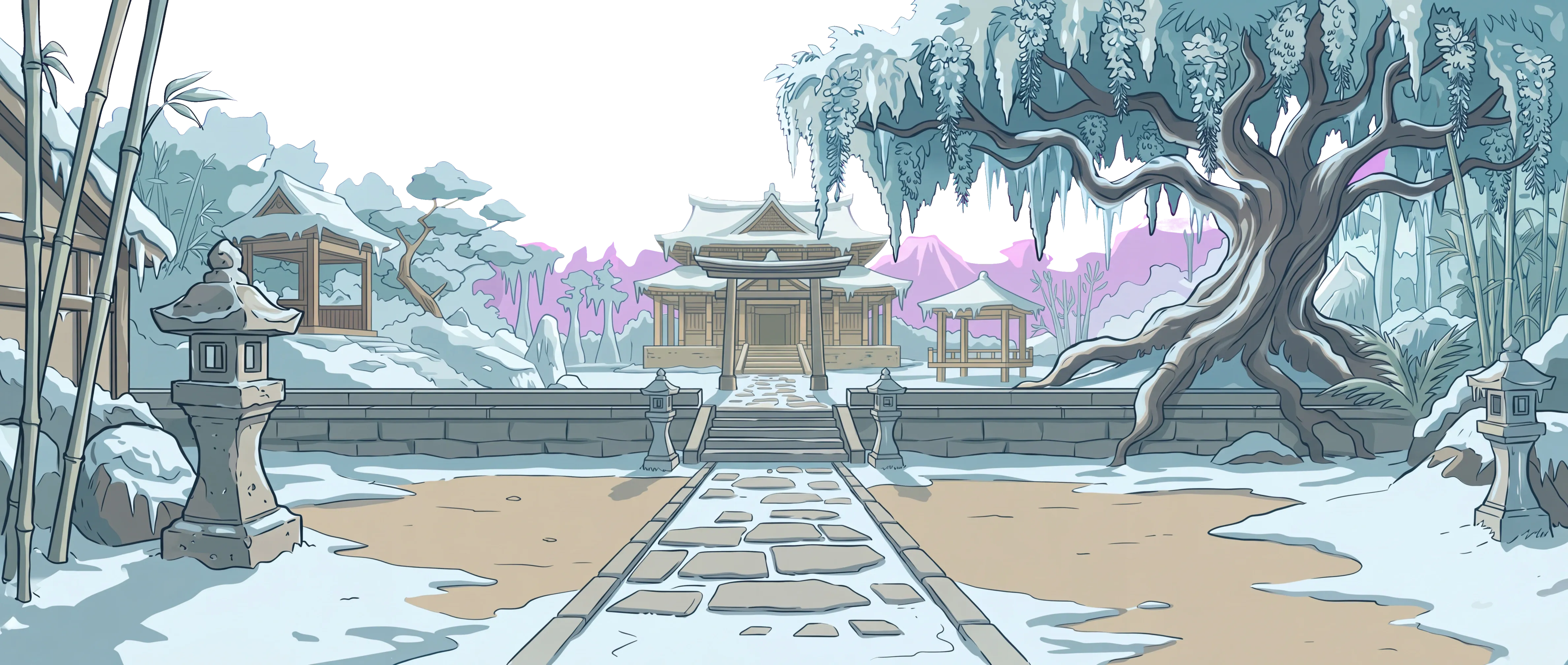 Winter Pagoda, a landscape in the Drifts